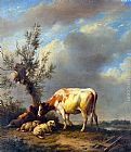 Eugene Verboeckhoven The Shepherd's Rest painting